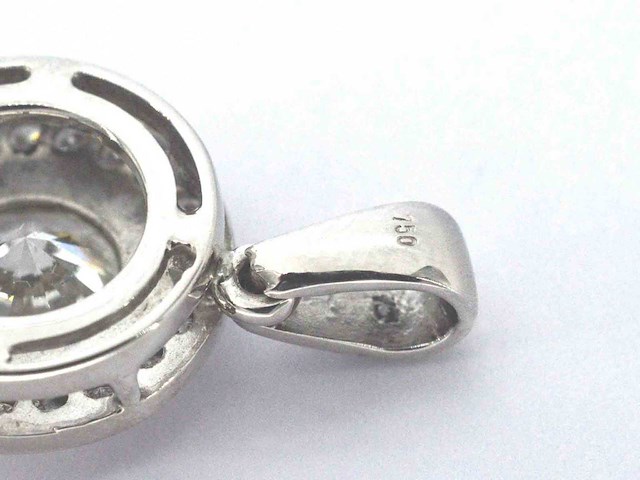 Gouden solitair hanger met diamanten 1.50 carat - afbeelding 8 van  8