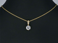 Gouden solitair hanger met een diamant 1.00 carat, excl. ketting - afbeelding 2 van  7