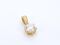 Gouden solitair hanger met een diamant 1.00 carat, excl. ketting - afbeelding 5 van  7