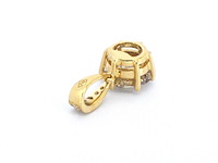 Gouden solitair hanger met een diamant van 1.50 carat, excl. ketting - afbeelding 8 van  11