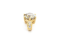 Gouden solitair hanger met een diamant van 1.50 carat, excl. ketting - afbeelding 9 van  11