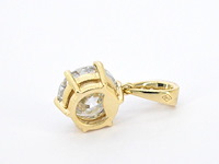 Gouden solitair hanger met een diamant van 1.50 carat, excl. ketting - afbeelding 5 van  7