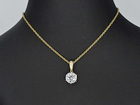 Gouden solitair hanger met een diamant van 1.50 carat - afbeelding 2 van  6