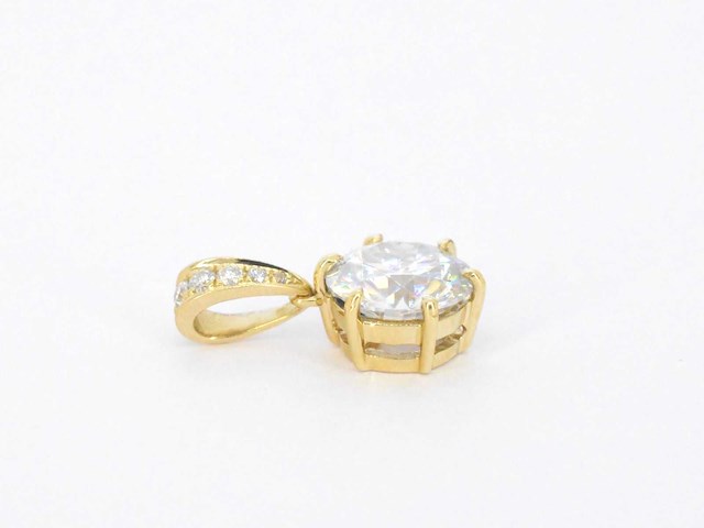 Gouden solitair hanger met een diamant van 1.50 carat - afbeelding 5 van  6