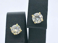 Gouden solitair oorbellen 1.60 carat - afbeelding 6 van  10