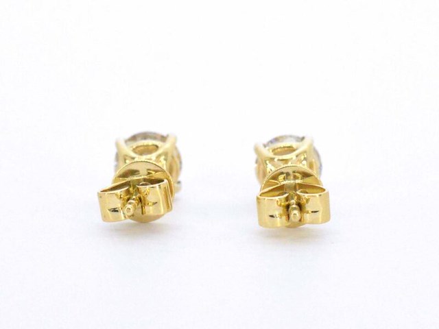 Gouden solitair oorbellen 1.60 carat - afbeelding 8 van  10