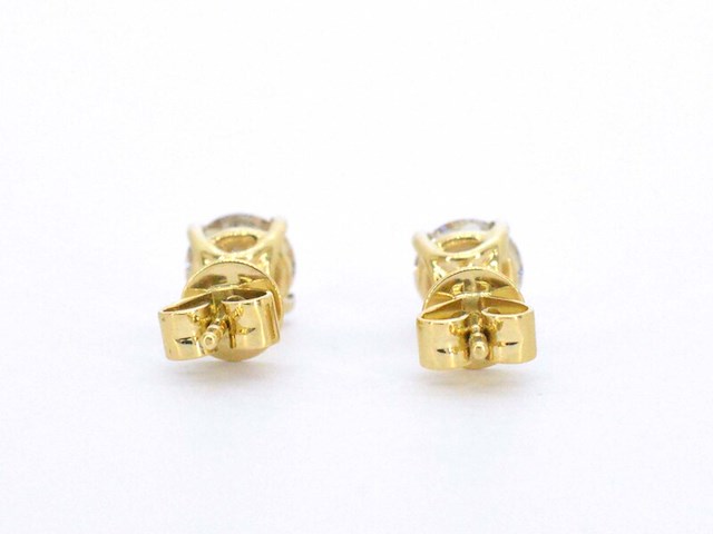 Gouden solitair oorbellen 1.60 carat - afbeelding 8 van  10