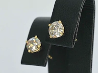 Gouden solitair oorbellen 1.60 carat - afbeelding 4 van  10
