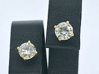 Gouden solitair oorbellen 1.60 carat - afbeelding 6 van  10