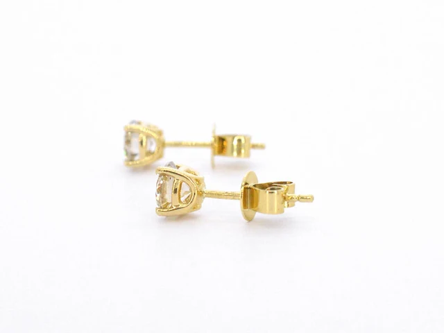 Gouden solitair oorbellen 1.60 carat - afbeelding 7 van  10