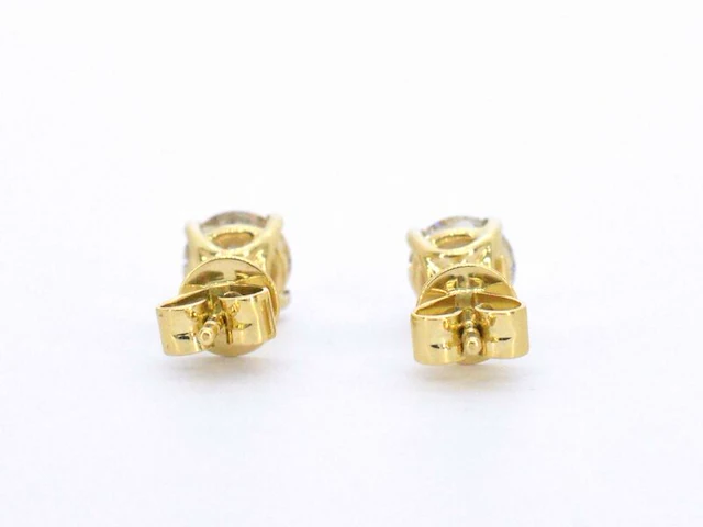 Gouden solitair oorbellen 1.60 carat - afbeelding 8 van  10