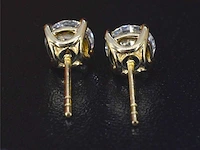 Gouden solitair oorbellen 2.00 ct - afbeelding 4 van  8