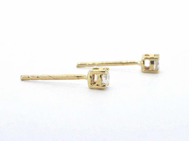 Gouden solitair oorbellen briljant 0.20 ct - afbeelding 5 van  7