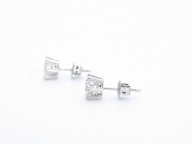Gouden solitair oorbellen diamant 2.25 ct - afbeelding 5 van  9