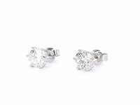 Gouden solitair oorbellen diamant 2.25 ct - afbeelding 7 van  9