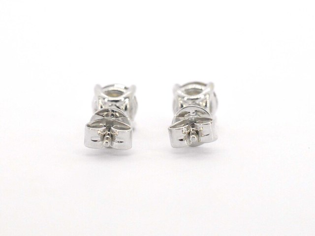 Gouden solitair oorbellen met champagne diamant 2.10 carat - afbeelding 5 van  8