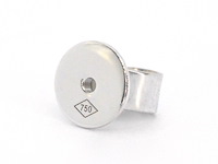Gouden solitair oorbellen met champagne diamant 2.10 carat - afbeelding 6 van  8