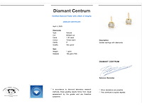 Gouden solitair oorbellen met champagne diamanten 1.00 carat - afbeelding 2 van  8