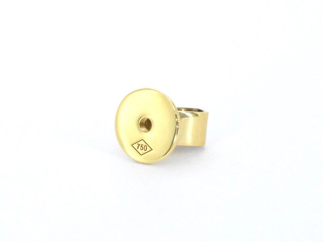 Gouden solitair oorbellen met champagne diamanten 1.00 carat - afbeelding 7 van  9