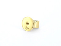 Gouden solitair oorbellen met champagne diamanten 1.00 carat - afbeelding 7 van  9