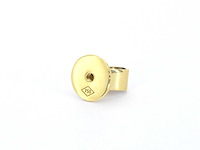 Gouden solitair oorbellen met diamanten - afbeelding 8 van  8