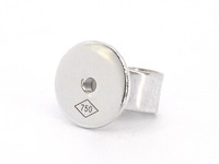 Gouden solitair oorbellen met natuurlijke champagne diamant 2.10 carat - afbeelding 7 van  9