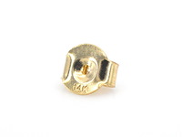 Gouden solitair oorbellen met natuurlijke cognac diamanten - afbeelding 7 van  9