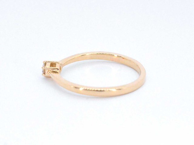 Gouden solitair ring briljant - afbeelding 6 van  10