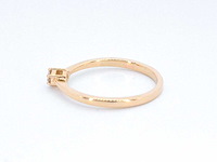 Gouden solitair ring briljant - afbeelding 6 van  10