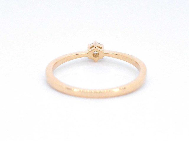 Gouden solitair ring briljant - afbeelding 8 van  10