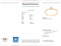 Gouden solitair ring briljant - afbeelding 2 van  10