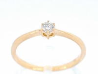 Gouden solitair ring briljant