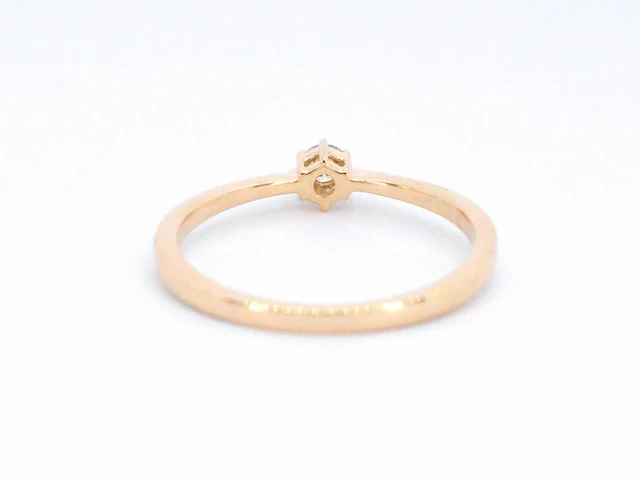 Gouden solitair ring briljant - afbeelding 8 van  10