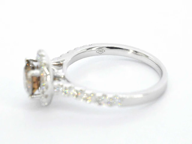 Gouden solitair ring diamant - afbeelding 2 van  10