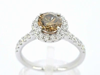Gouden solitair ring diamant