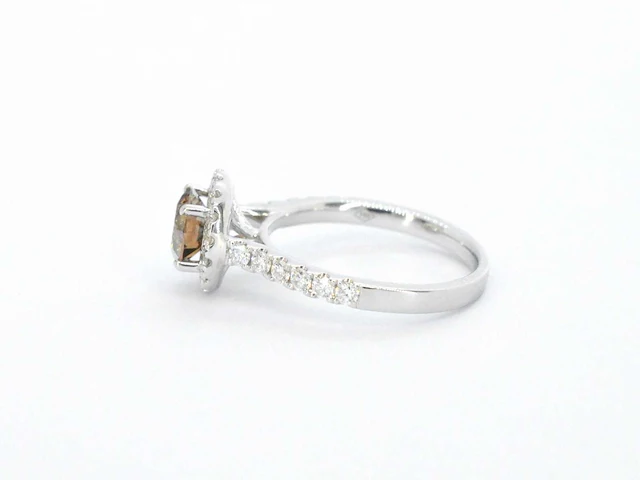 Gouden solitair ring diamant - afbeelding 7 van  10