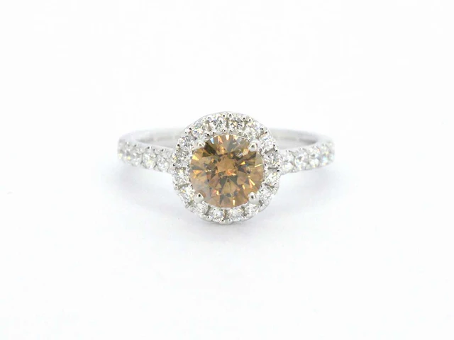 Gouden solitair ring diamant - afbeelding 8 van  10