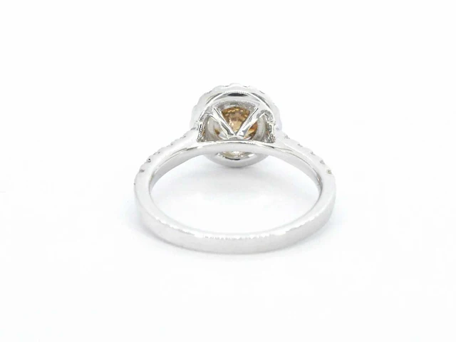 Gouden solitair ring diamant - afbeelding 9 van  10