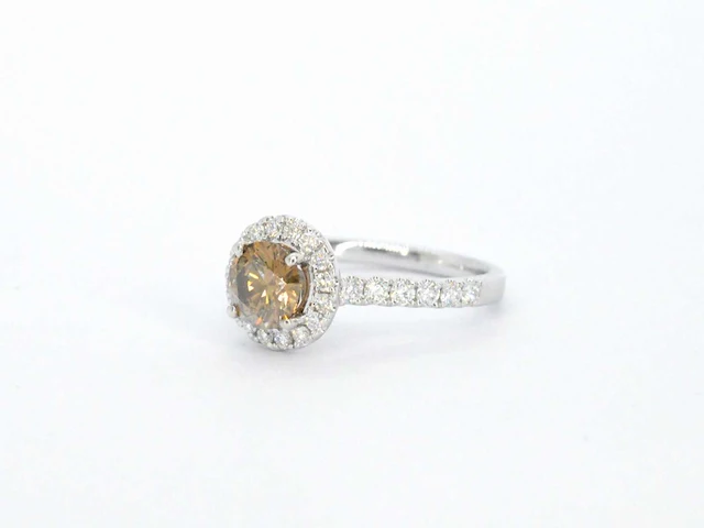 Gouden solitair ring diamant - afbeelding 10 van  10
