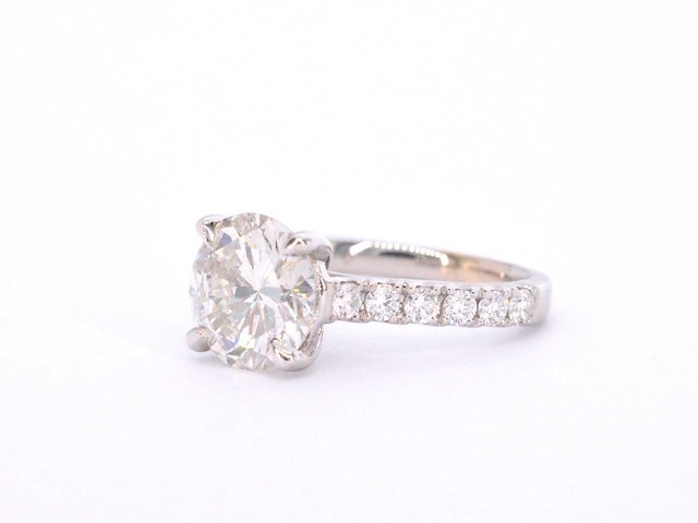 Gouden solitair ring grote diamant 5.00 carat - afbeelding 7 van  9