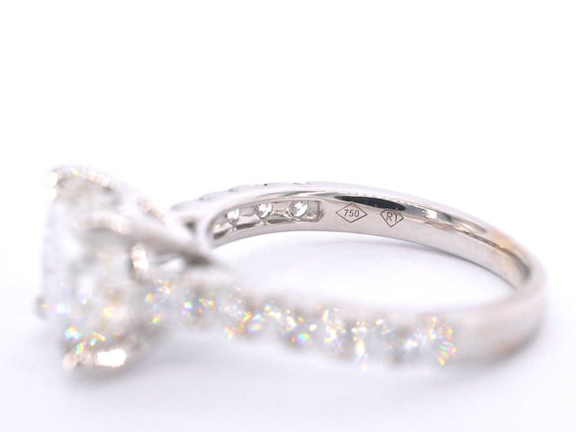 Gouden solitair ring grote diamant 5.00 carat - afbeelding 8 van  9