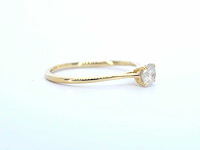 Gouden solitair ring met briljant diamanten - afbeelding 7 van  11