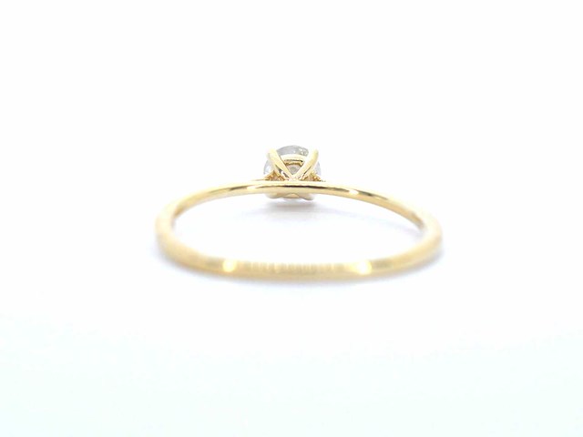 Gouden solitair ring met briljant diamanten - afbeelding 9 van  11