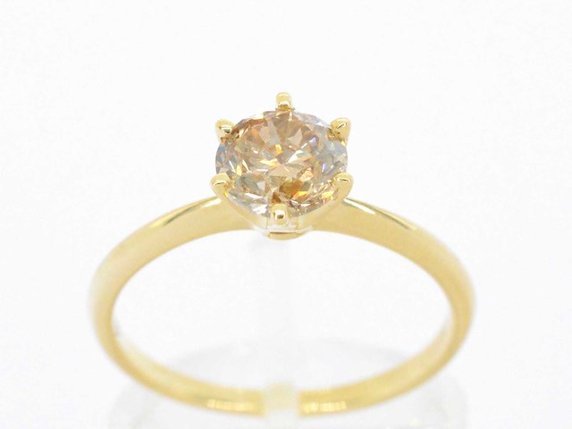 Gouden solitair ring met diamant 1.01 carat - afbeelding 1 van  9