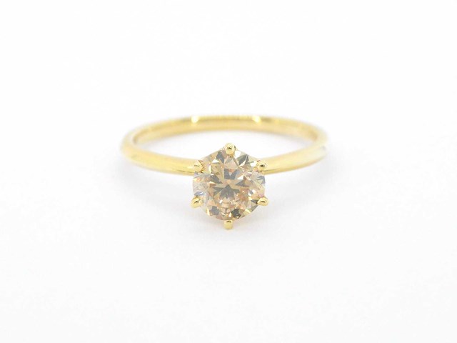 Gouden solitair ring met diamant 1.01 carat - afbeelding 7 van  9