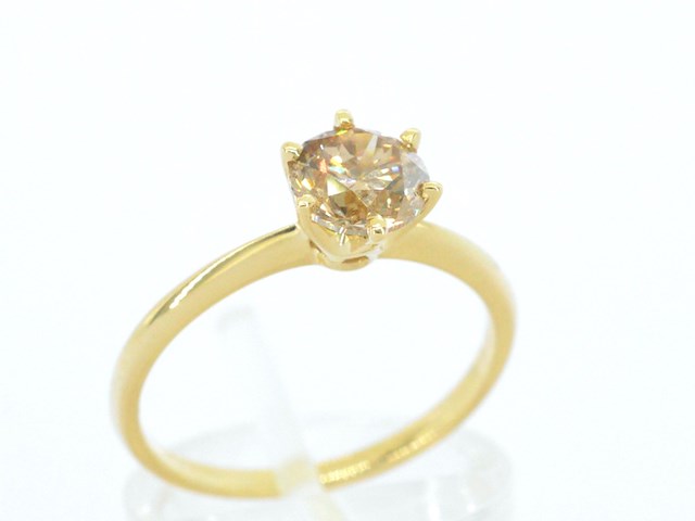 Gouden solitair ring met diamant 1.01 carat - afbeelding 5 van  10