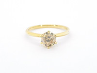 Gouden solitair ring met diamant 1.01 carat - afbeelding 7 van  10