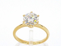 Gouden solitair ring met diamant 2.50 carat - afbeelding 1 van  9