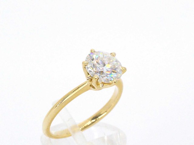 Gouden solitair ring met diamant 2.50 carat - afbeelding 5 van  9