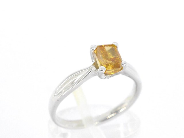 Gouden solitair ring met diamant - afbeelding 8 van  13